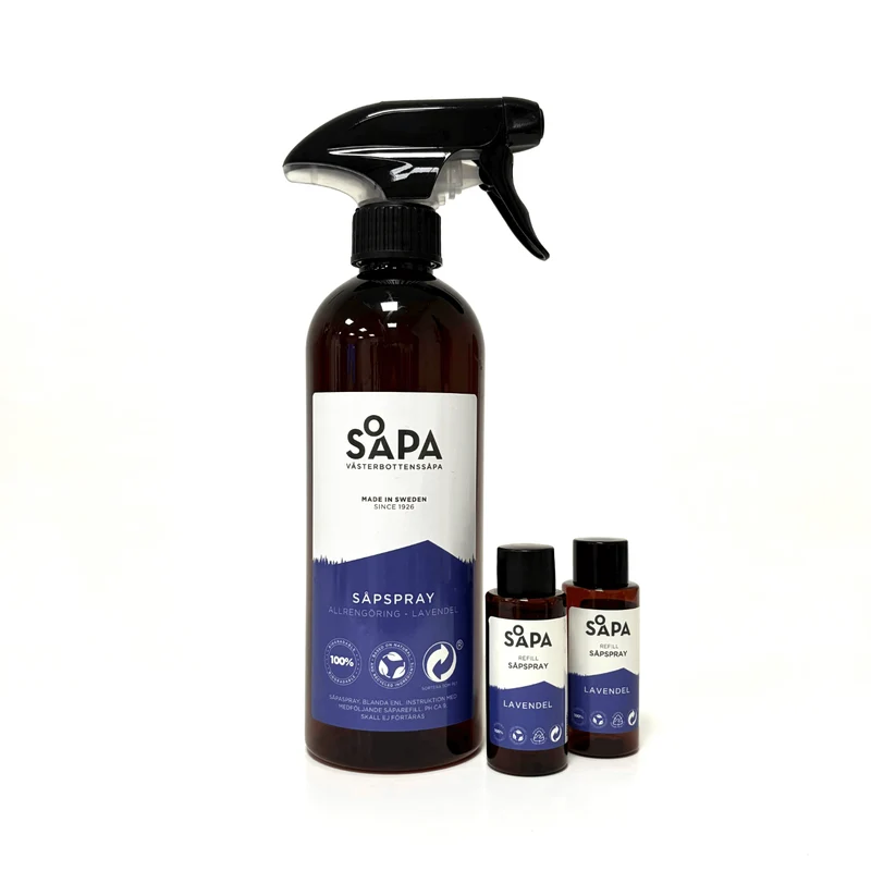 Såpspray Allrengöring x2, doft av Lavendel