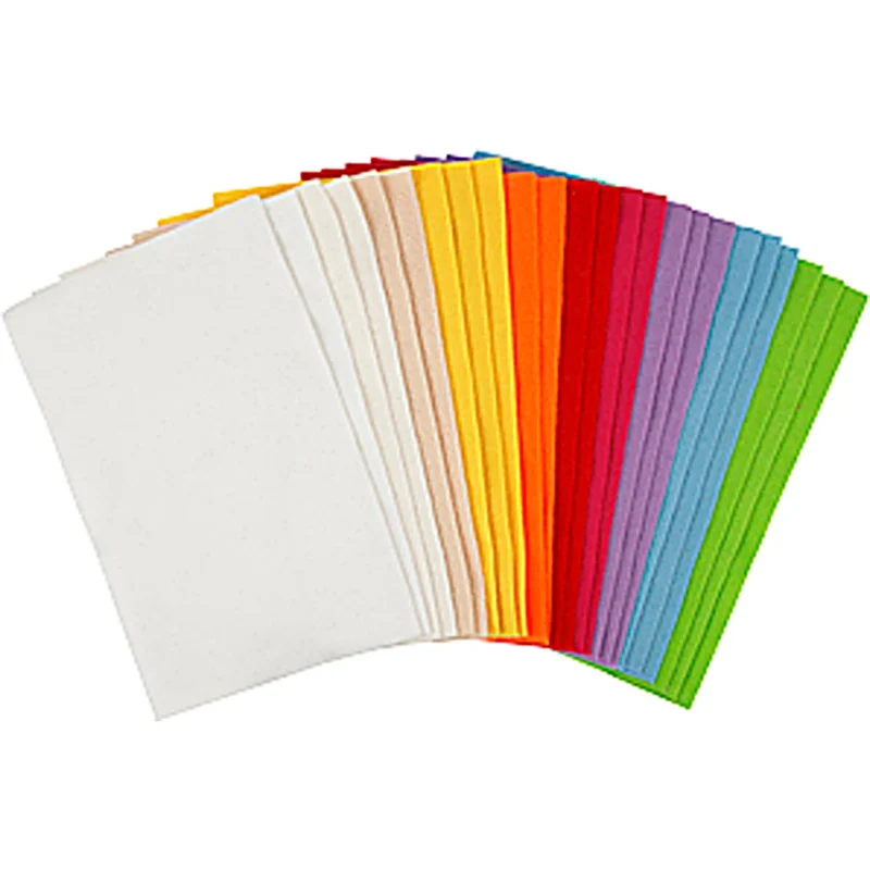 Hobbyfilt, ark 20x30 cm, tjocklek 1,5-2 mm, 180-200 g, mixade färger, 24 mix. ark/ 1 förp. [HOB-45295]