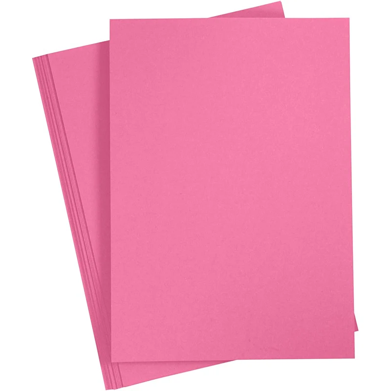 Kartong, A4, ark 210x297 mm, 220 g, rosa, 10 st./ 1 förp. [HOB-219029]
