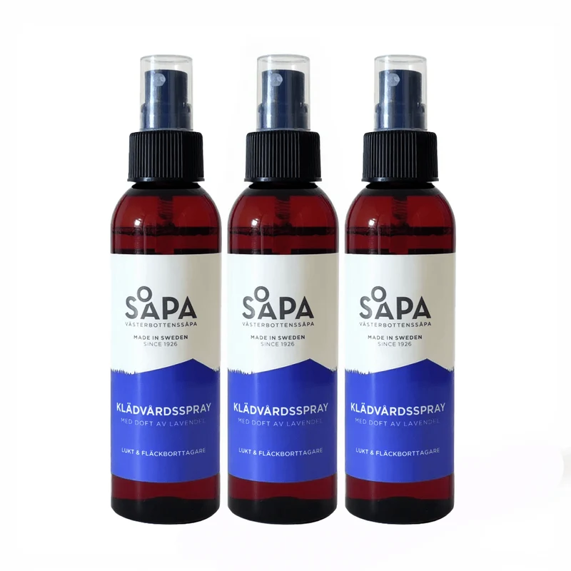 3-pack – Klädvårdsspray – Lukt och fläckborttagare, 150 ml – Doft av lavendel