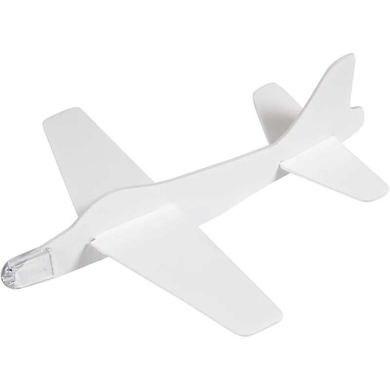 Flygplan, L: 19 cm, B: 17,5 cm, vit, 2 st./ 1 förp. [HOB-51232]