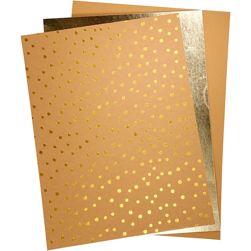 Läderpapper, ark 21x27,5+21x28,5+21x29,5 cm, tjocklek 0,55 mm, enfärgad,folie,tryck, 3 ark/ 1 förp. [HOB-498833]