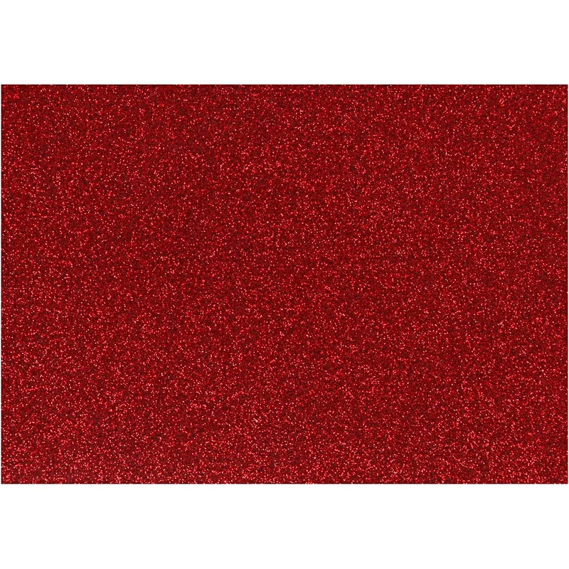 Stryktyg, A5, ark 148x210 mm, glitter, röd, 1 ark [HOB-44331]