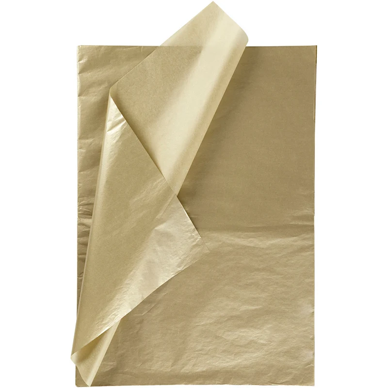 Silkespapper, ark 50x70 cm, 17 g, guld, 25 ark/ 1 förp. [HOB-20817]