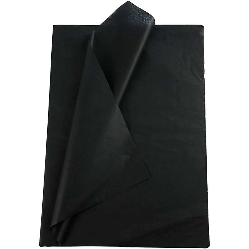 Silkespapper, ark 50x70 cm, 17 g, svart, 10 ark/ 1 förp. [HOB-200889]