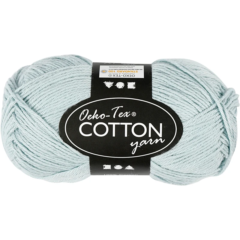 Bomullsgarn, nr. 8/4, L: 170 M, sticka 3-3,5, dusty blue, 50 g/ 1 nystan [HOB-431180]