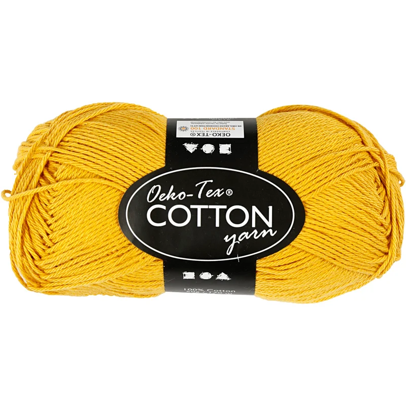 Bomullsgarn, nr. 8/4, L: 170 M, sticka 3-3,5, curry, 50 g/ 1 nystan [HOB-431070]