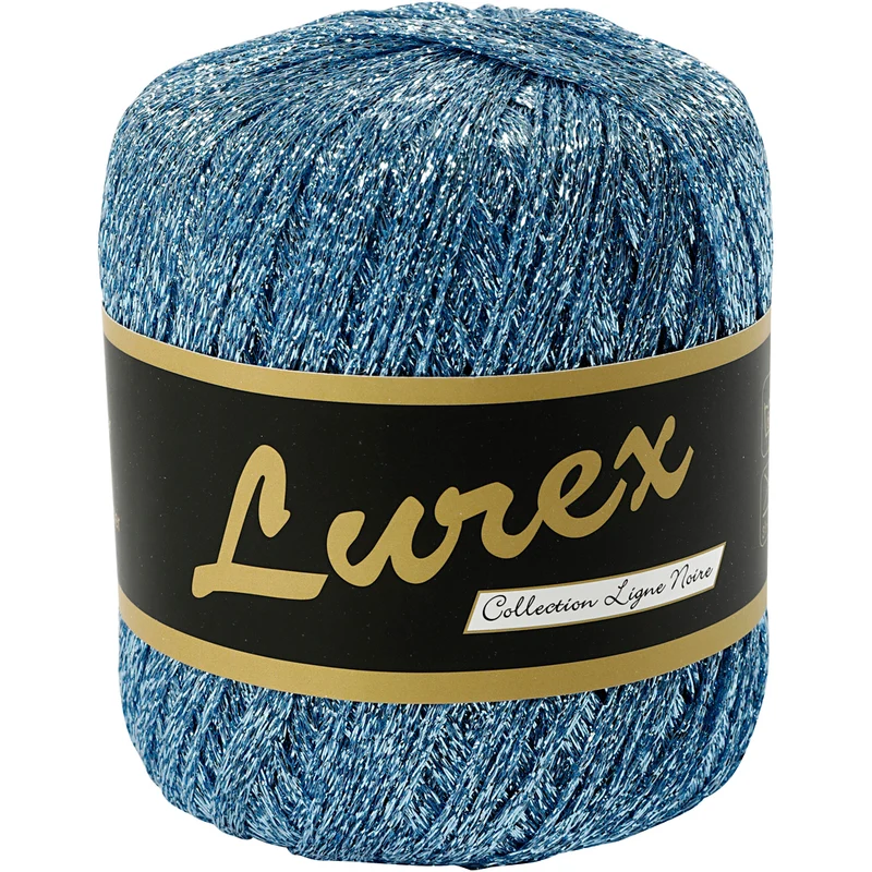 Lurex Garn, L: 160 M, ljusblå, 25 g/ 1 nystan [HOB-421473]