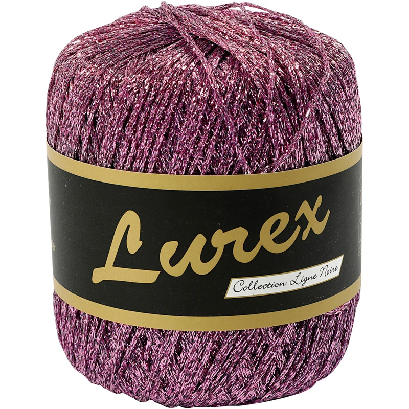 Lurex Garn, L: 160 M, lila, 25 g/ 1 nystan [HOB-421470]