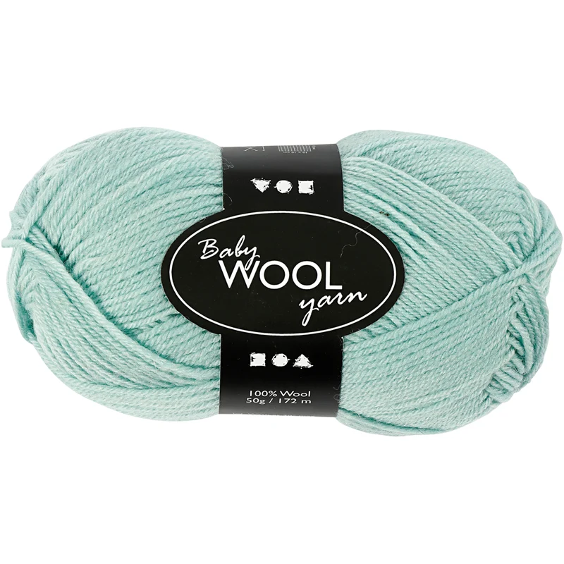 Babygarn, L: 172 M, grön, 50 g/ 1 nystan [HOB-41352]