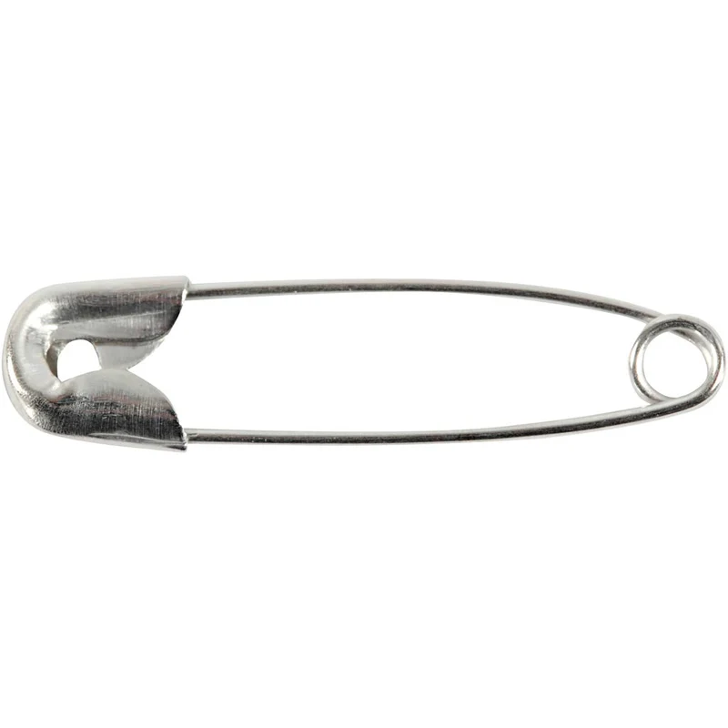 Säkerhetsnålar, L: 22 mm, tjocklek 0,6 mm, silver, 100 st./ 1 förp. [HOB-41135]