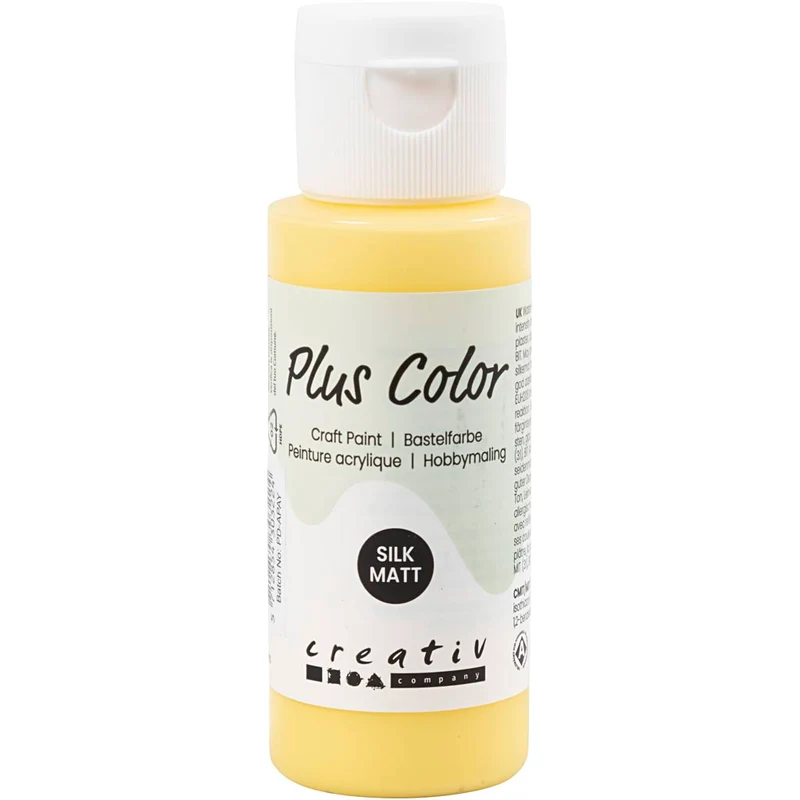 Plus Color Hobbyfärg, primrose yellow, 60 ml/ 1 flaska [HOB-39678]