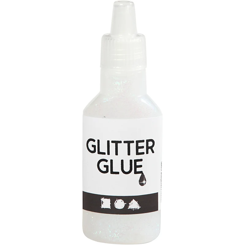 Glitterlim, holografiskt vit, 25 ml/ 1 flaska [HOB-318320]