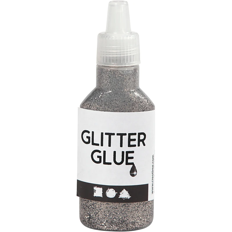 Glitterlim, silver, 25 ml/ 1 flaska [HOB-318310]