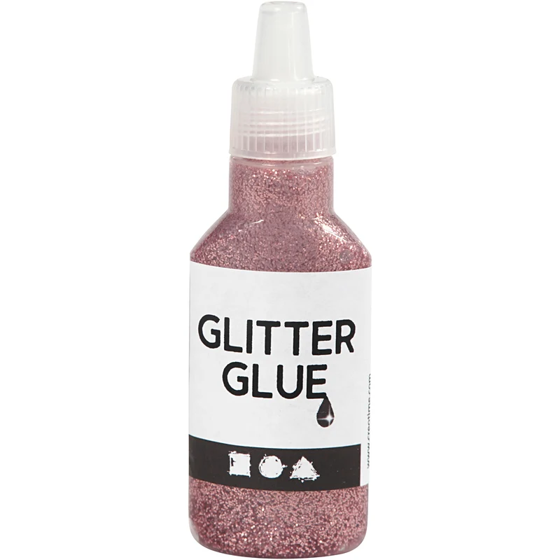 Glitterlim, rosa, 25 ml/ 1 flaska [HOB-318290]
