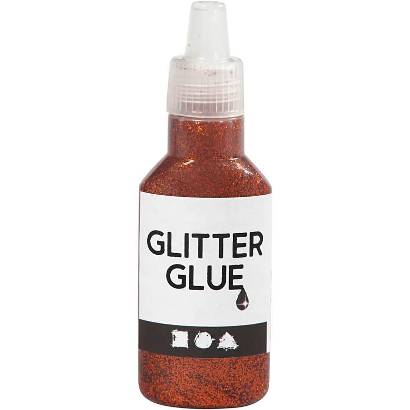 Glitterlim, orange, 25 ml/ 1 flaska [HOB-318230]