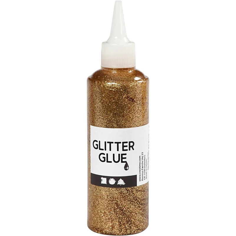 Glitterlim, guld, 118 ml/ 1 flaska [HOB-31821]