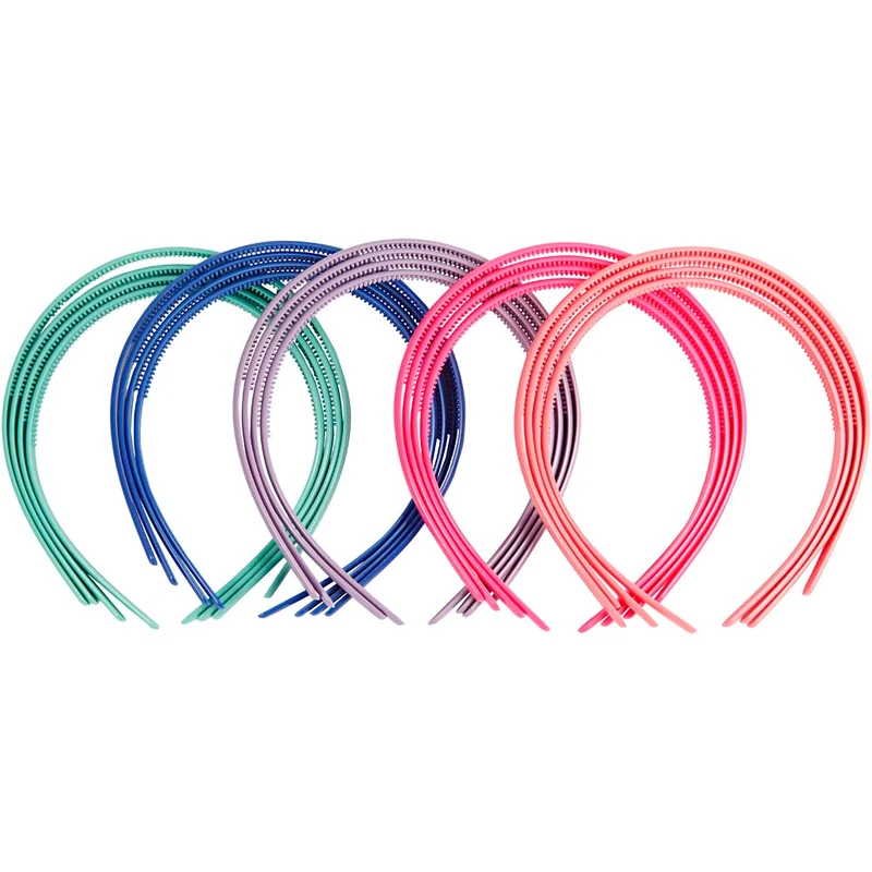Diadem, B: 8 mm, mixade färger, 20 st./ 1 förp. [HOB-60083]
