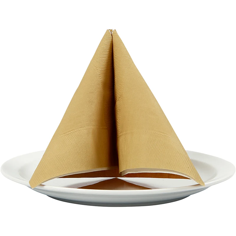 Servetter, stl. 40x40 cm, 60 g, guld, 20 st./ 1 förp. [HOB-598019]