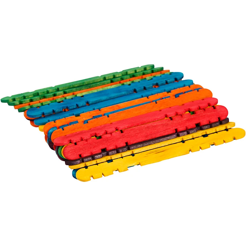 Konstruktionspinnar, L: 11,4 cm, B: 10 mm, mixade färger, 30 st./ 1 förp. [HOB-579980]