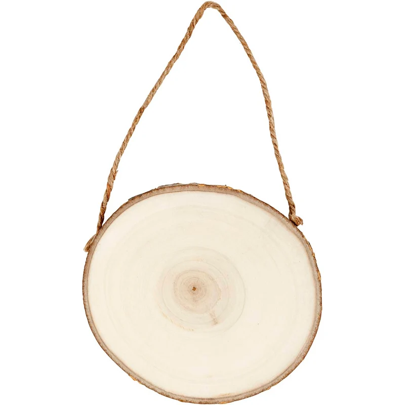 Dörrskylt, Dia. 12-14 cm, tjocklek 1,5 cm, 1 st. [HOB-57952]