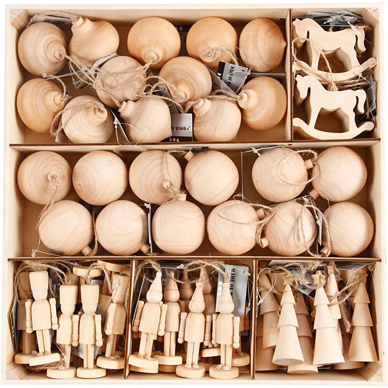 Juldekorationer, H: 5,5-9 cm, 72 st./ 1 förp. [HOB-56511]