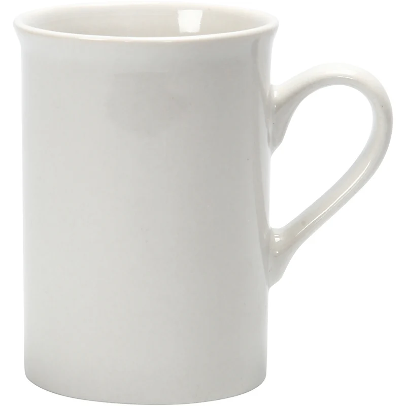 Muggar, H: 10 cm, Dia. 7,4 cm, vit, 2 st./ 1 förp. [HOB-55520]