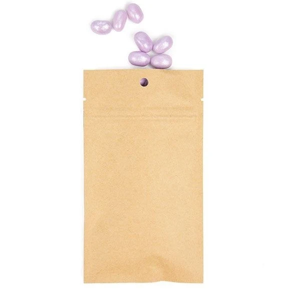 Blixtlåspåsar Kraft hängander 7,6 x 11,4 cm med rivningsknappar (100 st) [HZBB3K]