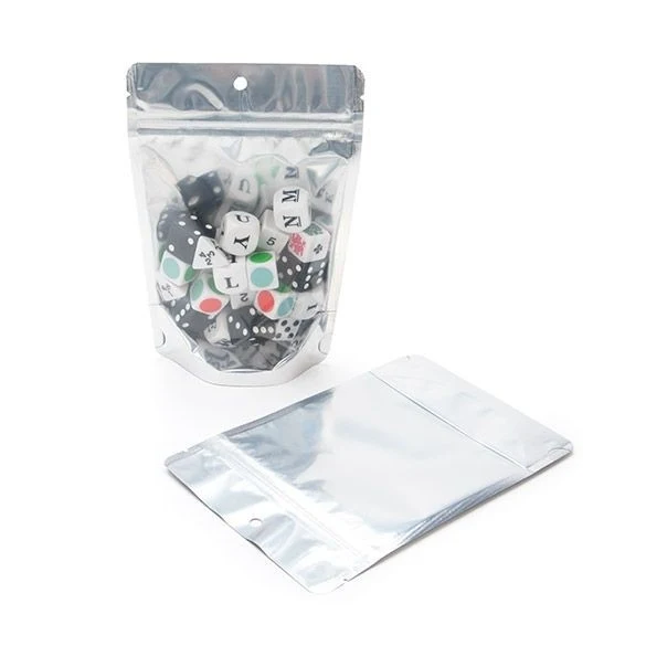 Stå upp påsar Transparent/Svart 12x7.5x18.5cm | 114 gram med upphängningshål (100 st) [ZBGB46H]