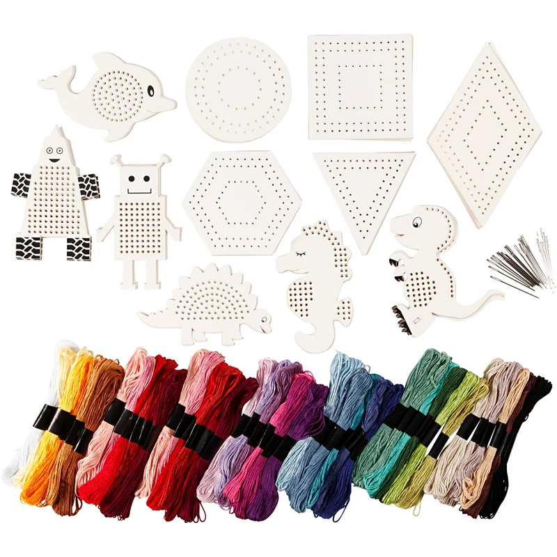 Grupp DIY Kit Broderifigurer, stl. 8-17 cm, mixade färger, 1 set [HOB-97074]
