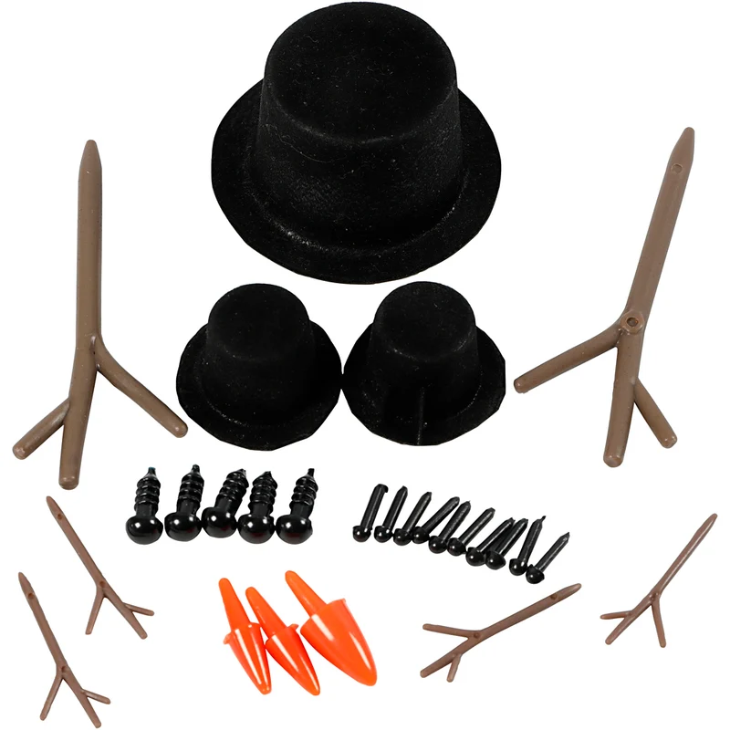 Tillbehör till snögubbe, stl. 2,3-7 cm, 3 set/ 1 förp. [HOB-78282]