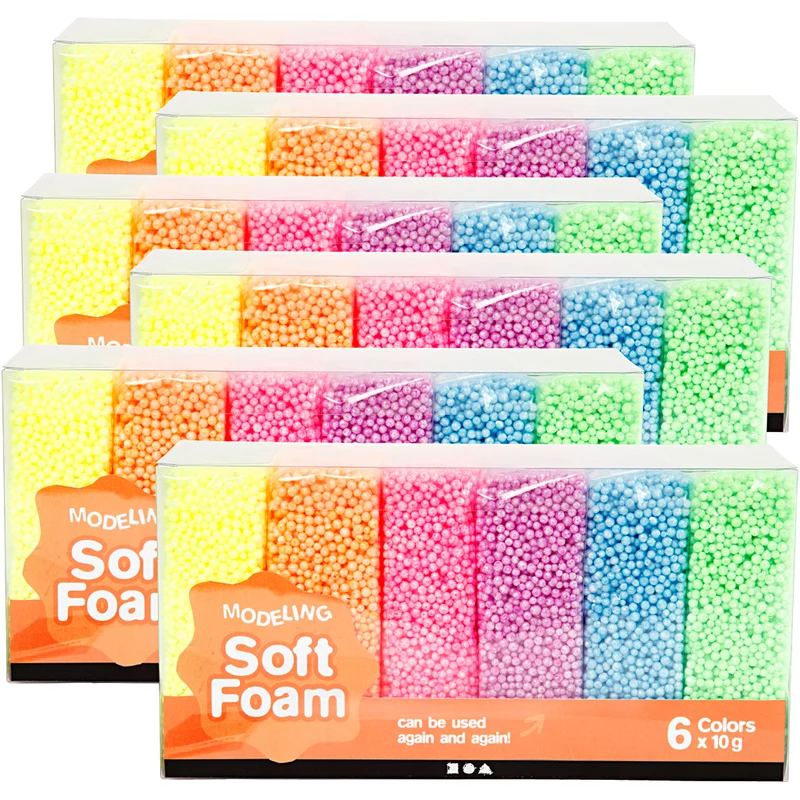 Soft Foam, mixade färger, 6 förp./ 1 förp. [HOB-78059]
