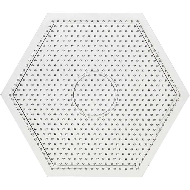 Pärlplattor, stor sexkantig, stl. 15x15 cm, medium, klar, 1 st. [HOB-755900]