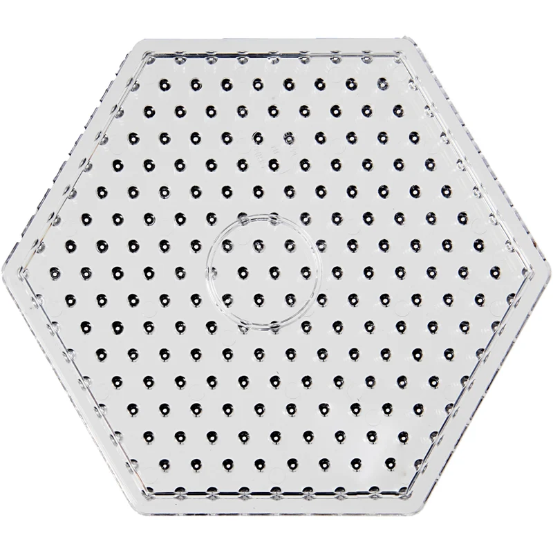 Pärlplattor, hexagon, stl. 17,5x17,5 cm, JUMBO, klar, 1 st. [HOB-753260]