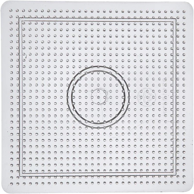 Pärlplattor, stl. 14,5x14,5 cm, medium, klar, 1 st. [HOB-753010]