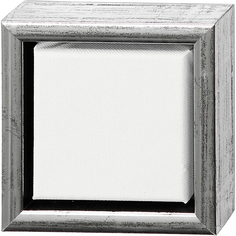 Duk med ram, stl. 10x10 cm, 360 g, mixade färger, 1 st. [HOB-257500]