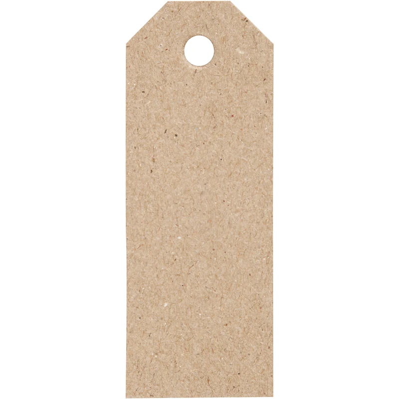 Manillamärken, stl. 3x8 cm, 220 g, natur, 20 st./ 1 förp. [HOB-234016]