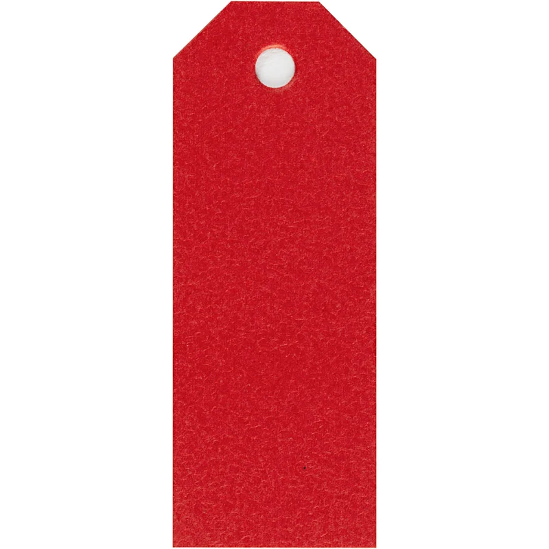 Manillamärken, stl. 3x8 cm, 220 g, röd, 20 st./ 1 förp. [HOB-234013]