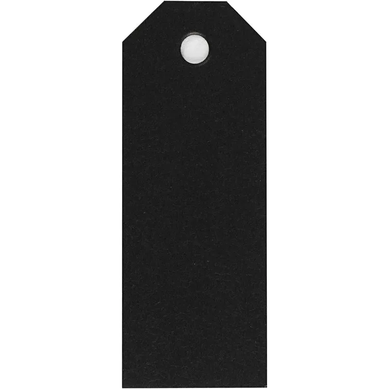 Manillamärken, stl. 3x8 cm, 220 g, svart, 20 st./ 1 förp. [HOB-234012]