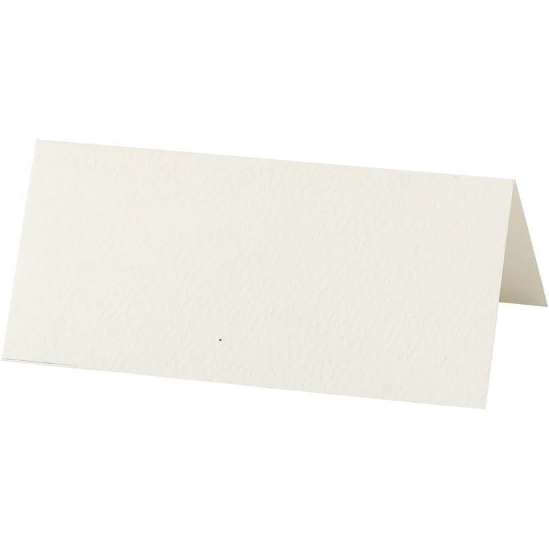 Placeringskort, stl. 9x4 cm, 220 g, råvit, 20 st./ 1 förp. [HOB-228722]