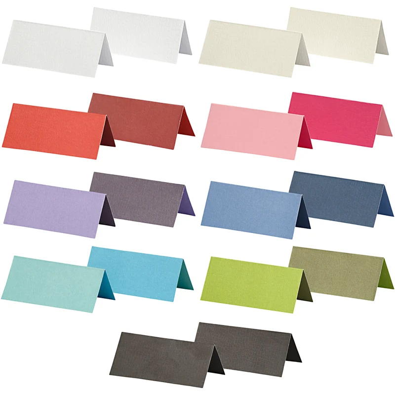 Placeringskort, stl. 9x4 cm, Innehållet kan variera , 250 g, mixade färger, 30 förp./ 1 förp. [HOB-220999]