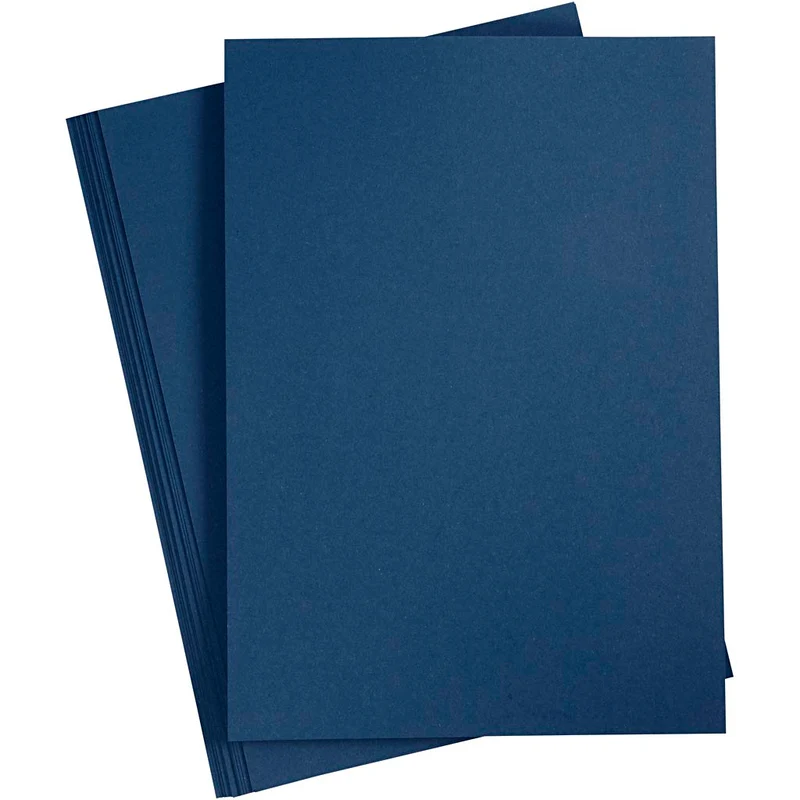 Kartong, A4, ark 210x297 mm, 220 g, blå, 10 st./ 1 förp. [HOB-219014]