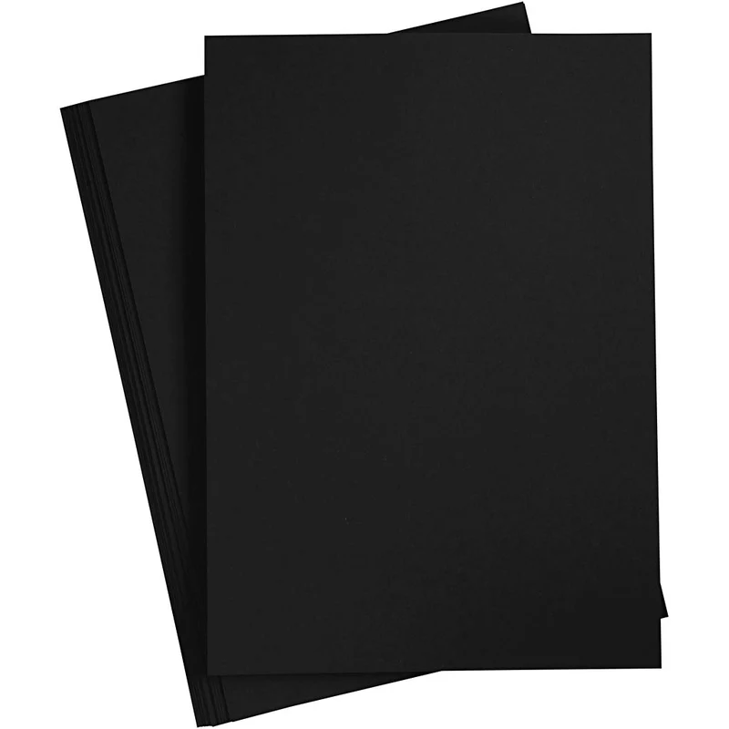 Kartong, A4, ark 210x297 mm, 220 g, svart, 10 st./ 1 förp. [HOB-219012]