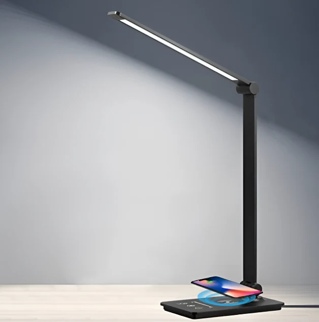 Svart LED skrivbordslampa med touch styrning