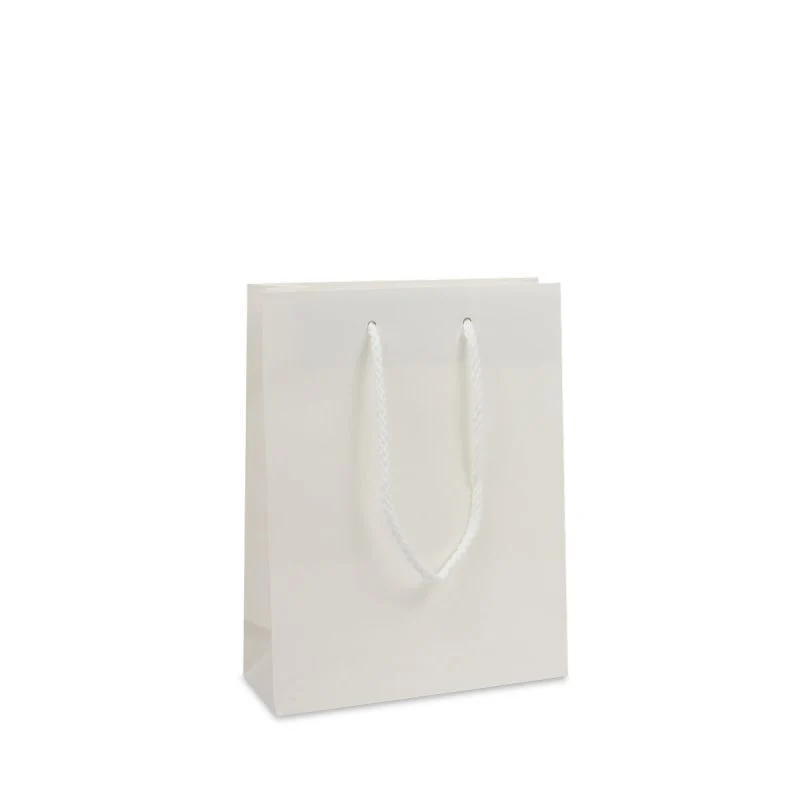 Glansiga Papperskassar 20 + 8 x 26 cm Vit (100 st.) [FP-DPK022]
