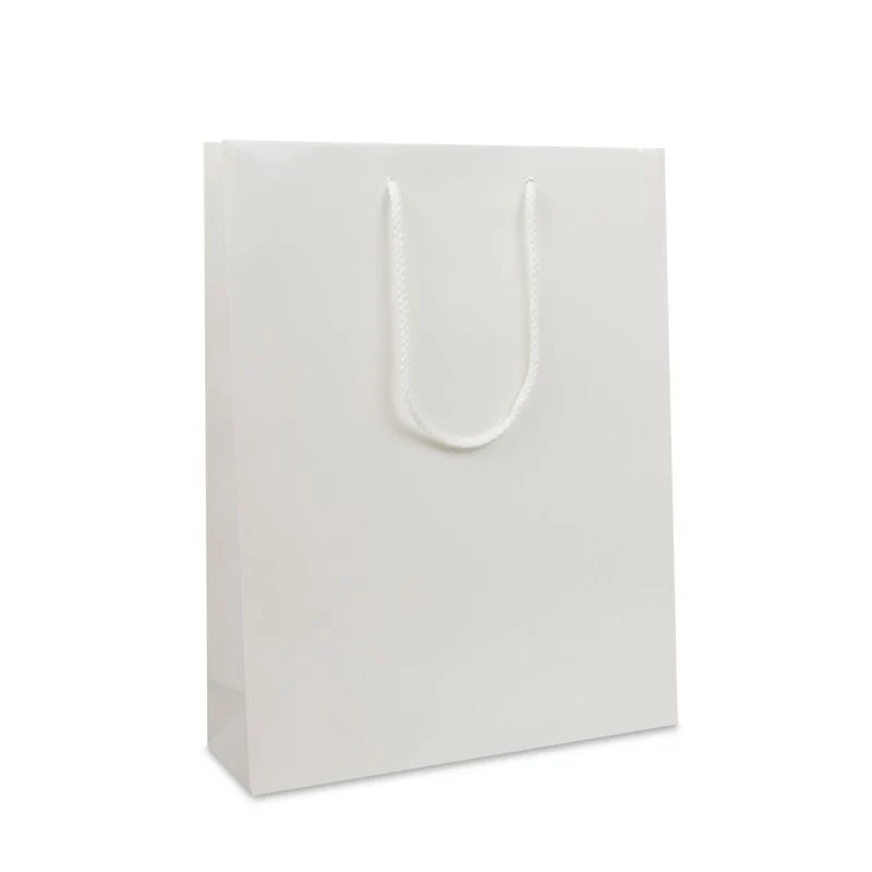 Glansiga Papperskassar 31 + 10 x 40 cm Vit (100 st.) [FP-DPK016]