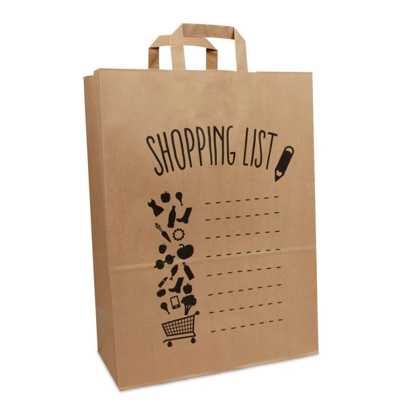 Papperskassar Inköpslista 32 + 17 x 44 cm Brun (250 st.) [FP-DPL059]