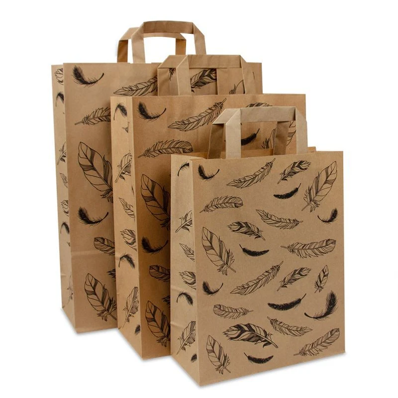 Papperskassar FSC® Fjädrar 22 + 10 x 28 cm Brun (250 st.) [FP-DPL050]