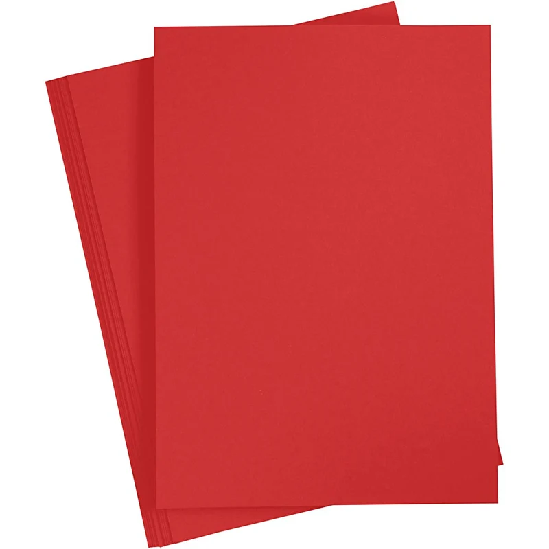 Papper, A4, ark 210x297 mm, 80 g, röd, 20 st./ 1 förp. [HOB-218013]