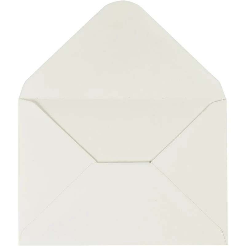 Kuvert, kuvertstl. 11,5x16 cm, 110 g, råvit, 10 st./ 1 förp. [HOB-217022]